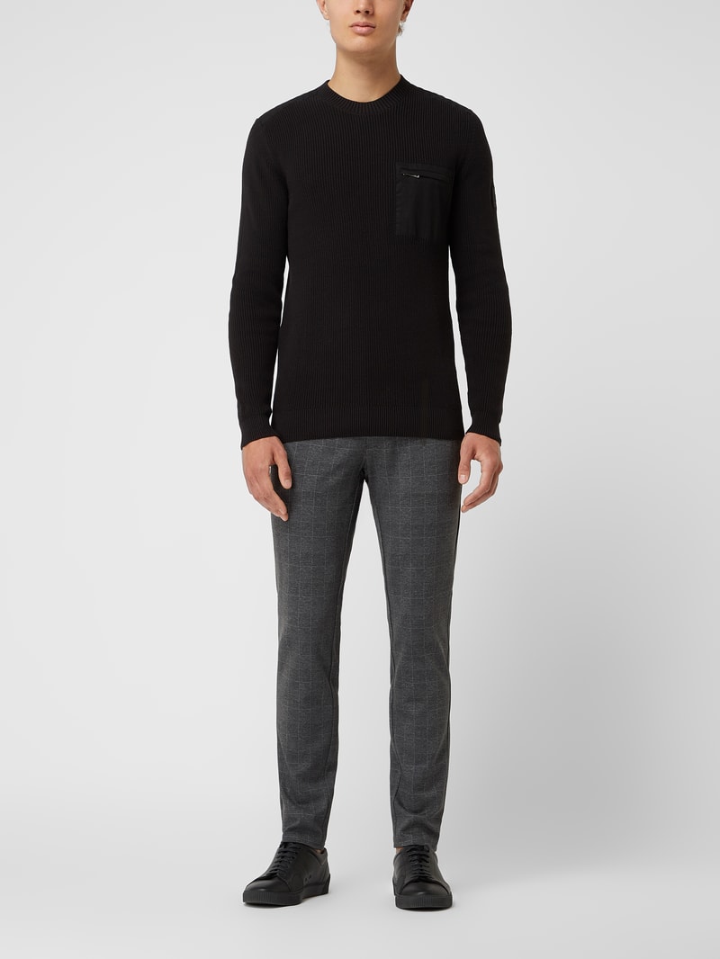 Tapered Fit Hose mit Stretch-Anteil Modell 'Mark' in schwarz