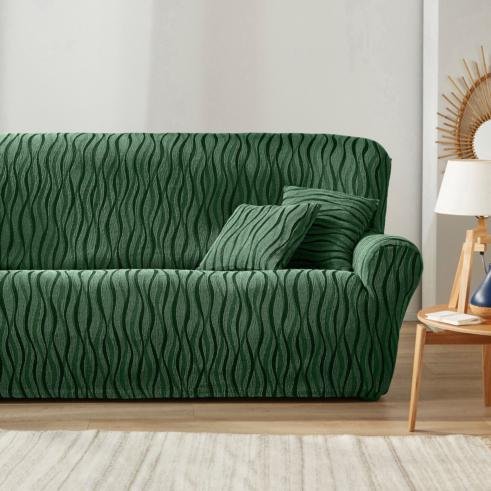 Housse de salon jacquard extensible imprimé 