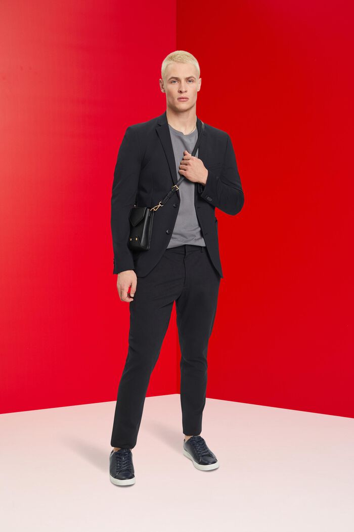 Einreihiger Piqué-Jersey-Blazer