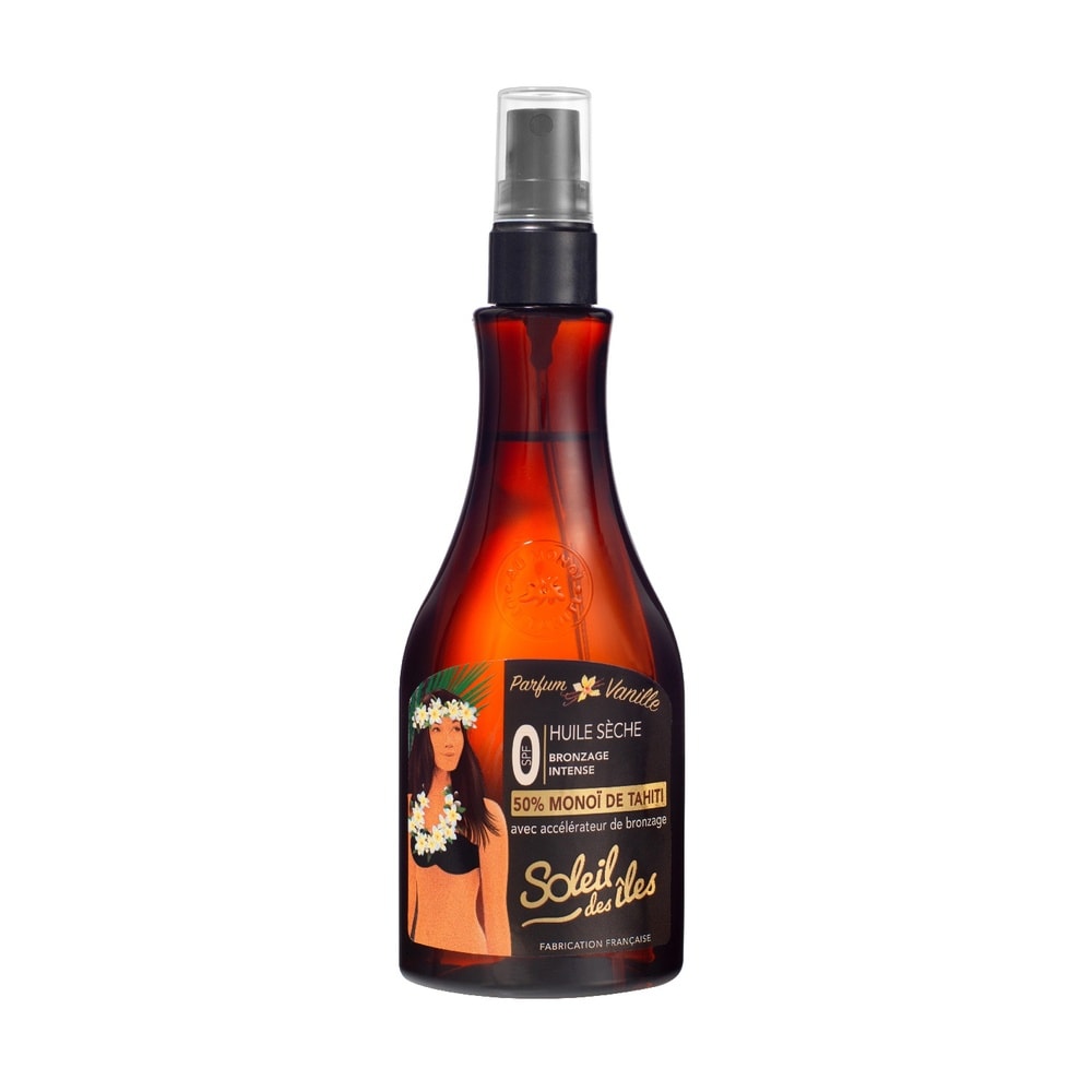 soleil des îles Huile sèche BRONZAGE INTENSE Parfum vanille SPF0 PRODUIT SOLAIRE