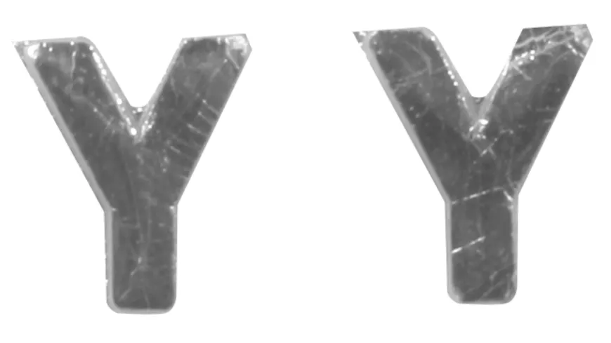 Rayher Wachsbuchstaben -Y- silber 9mm 2Stück
