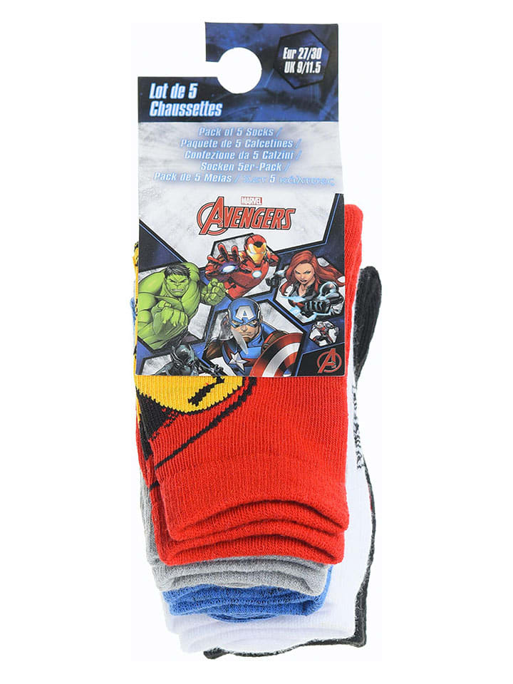 Avengers 5er-Set: Socken 
