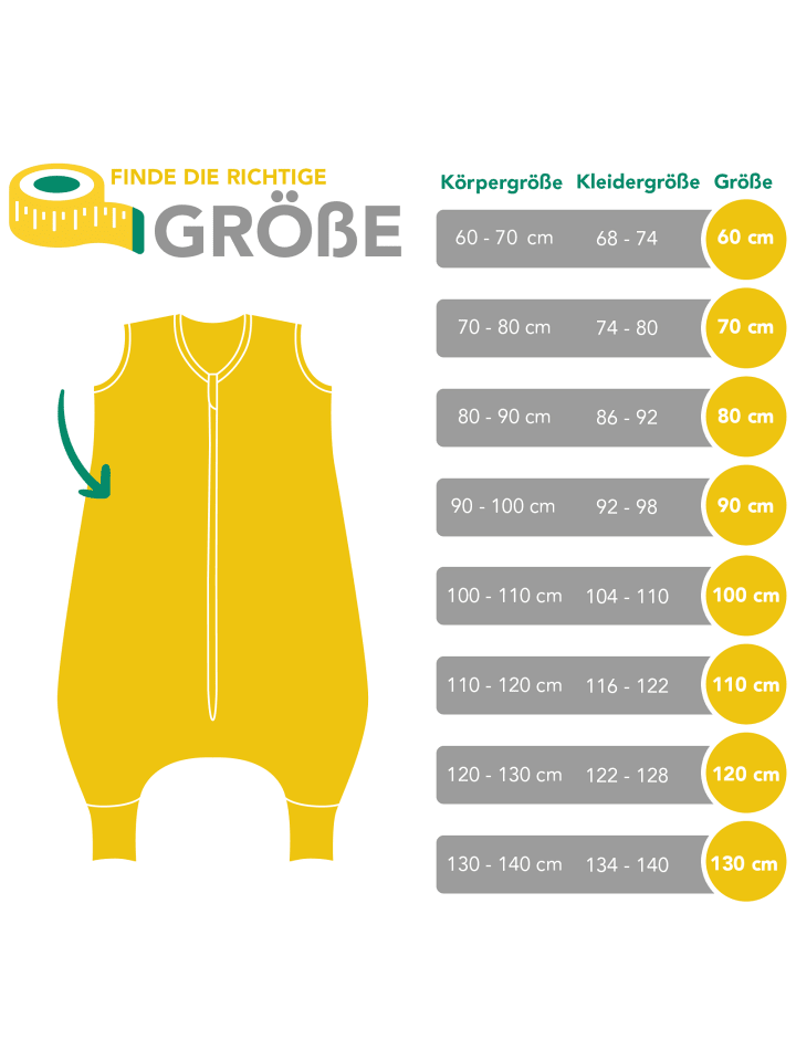 Schlummersack Schlafsack mit Füßen, 1.0 TOG in Orange günstig kaufen