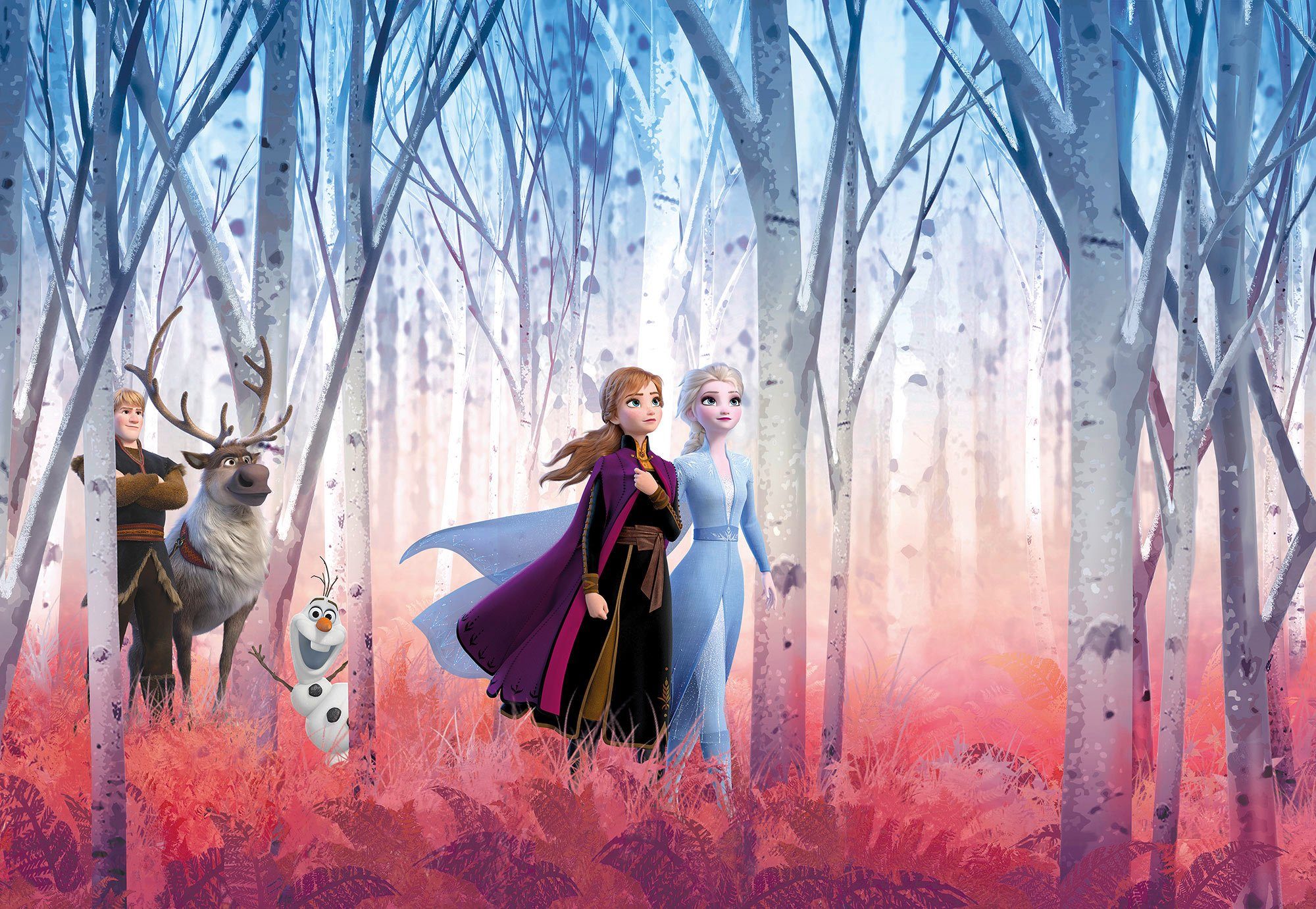 Komar Fototapete Frozen Friends forever, (1 St), 368x254 cm (Breite x Höhe)