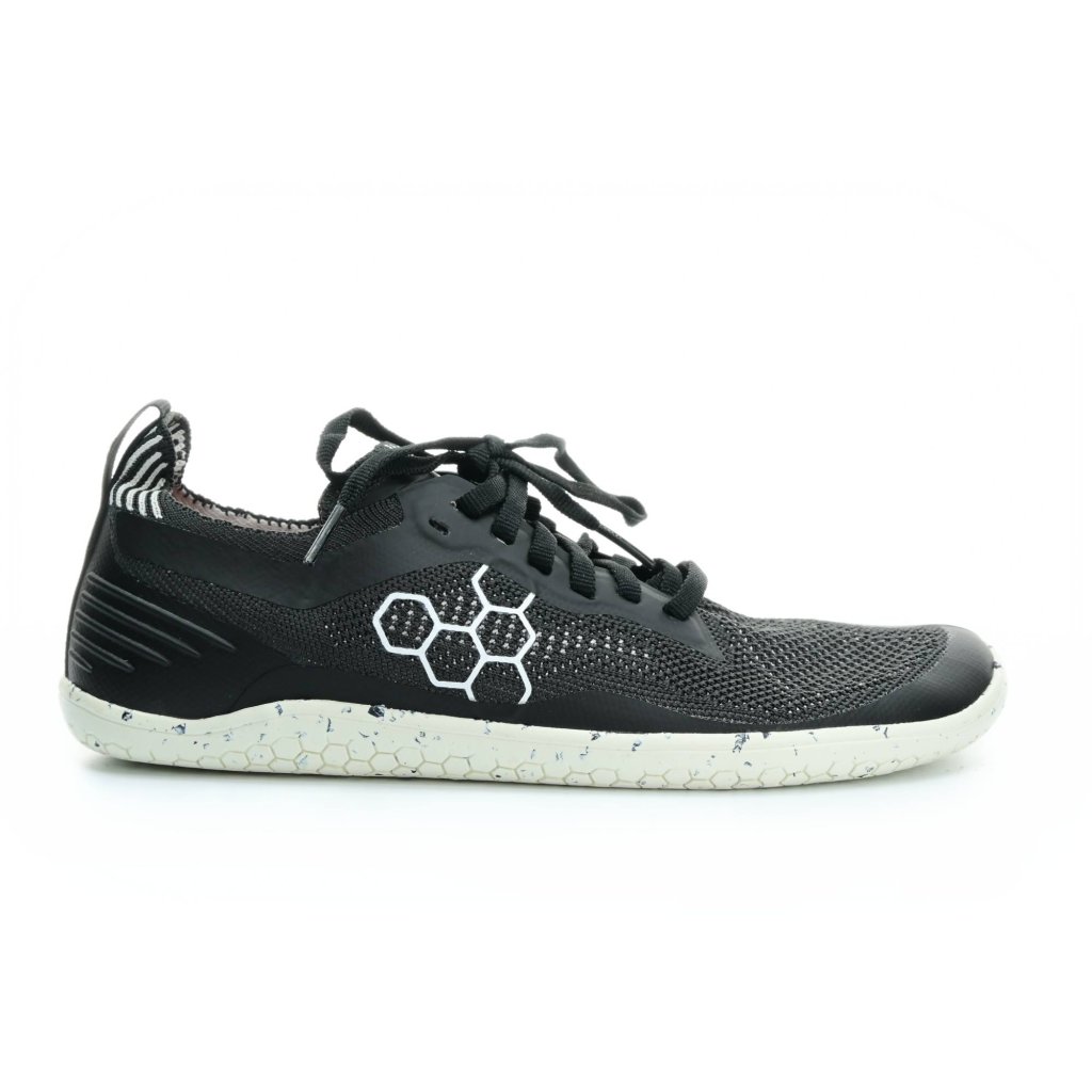 Vivobarefoot Geo Racer Knit L Obsidian Textil sportliche Barfußschuhe