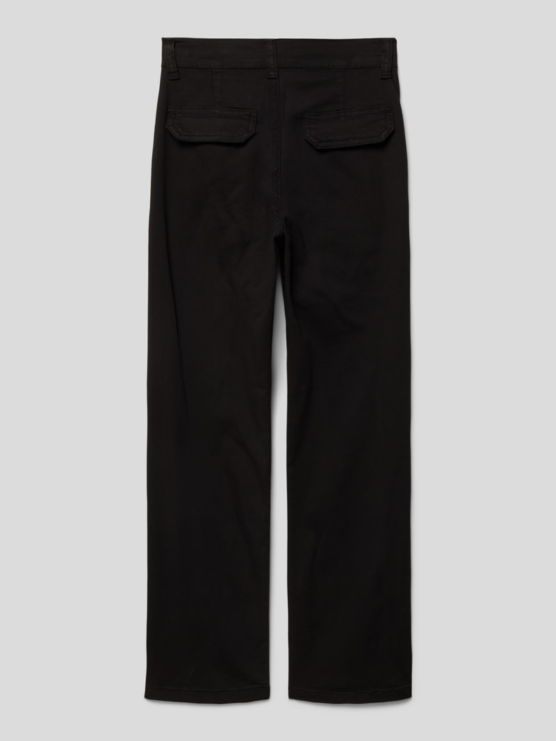 Stoffhose mit Eingrifftaschen in schwarz