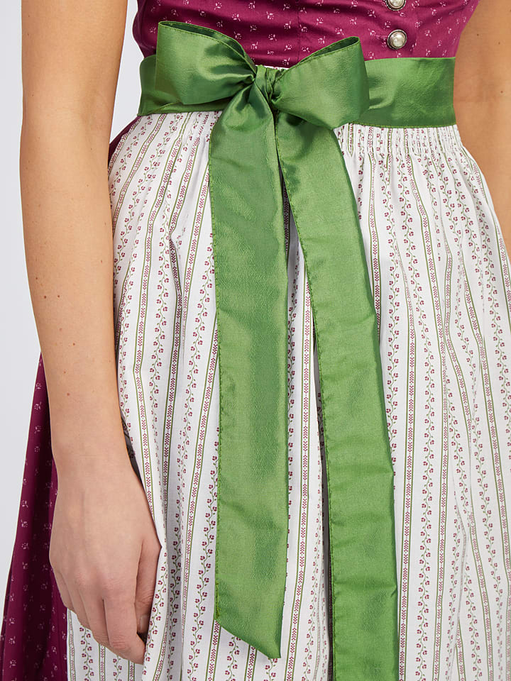 Turi Landhaus Dirndl in Beere/ Weiß günstig kaufen