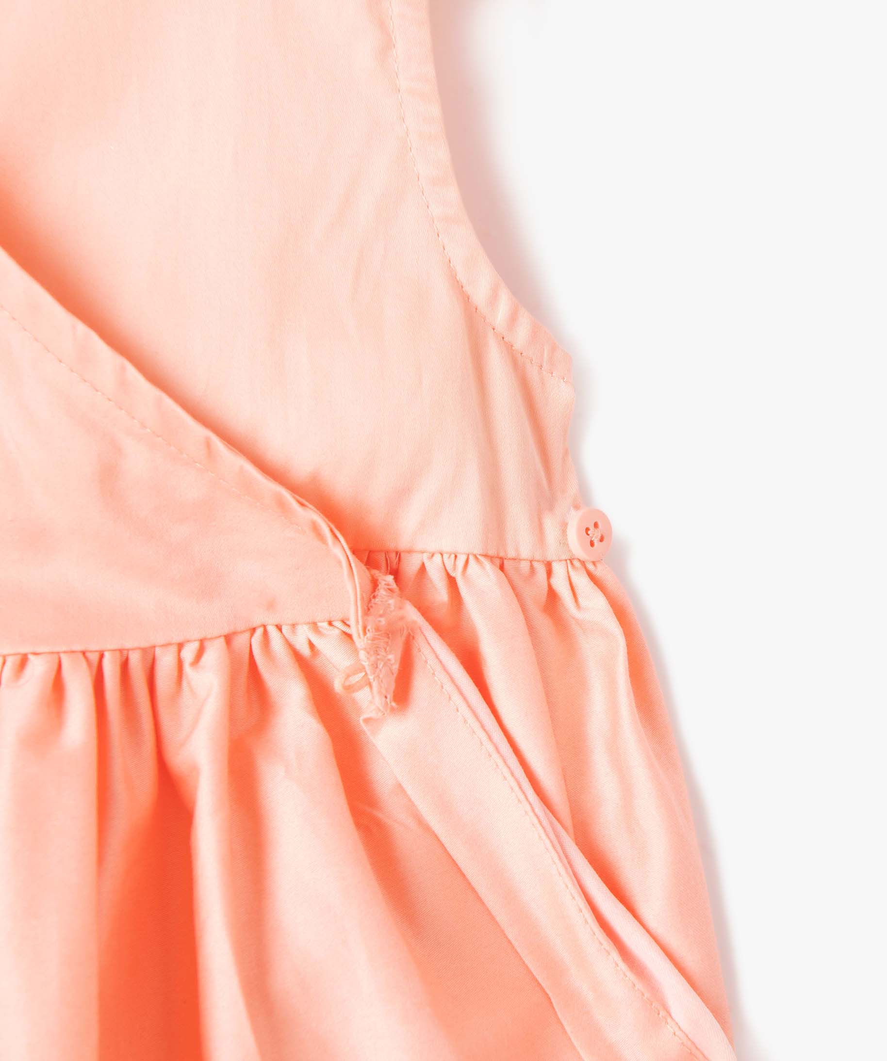 Robe bébé fille portefeuille à motif fleuri orange | GEMO