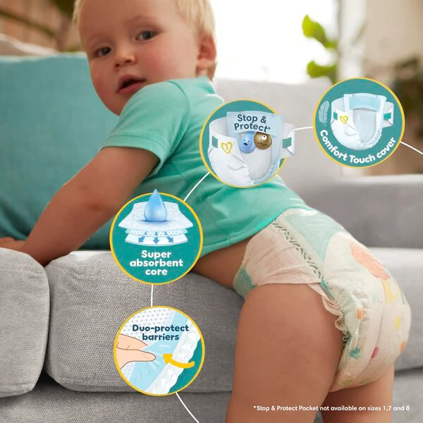 Pampers Baby-Dry størrelse 3 bleier størrelse 3 (6-10 kg), 74 stk.