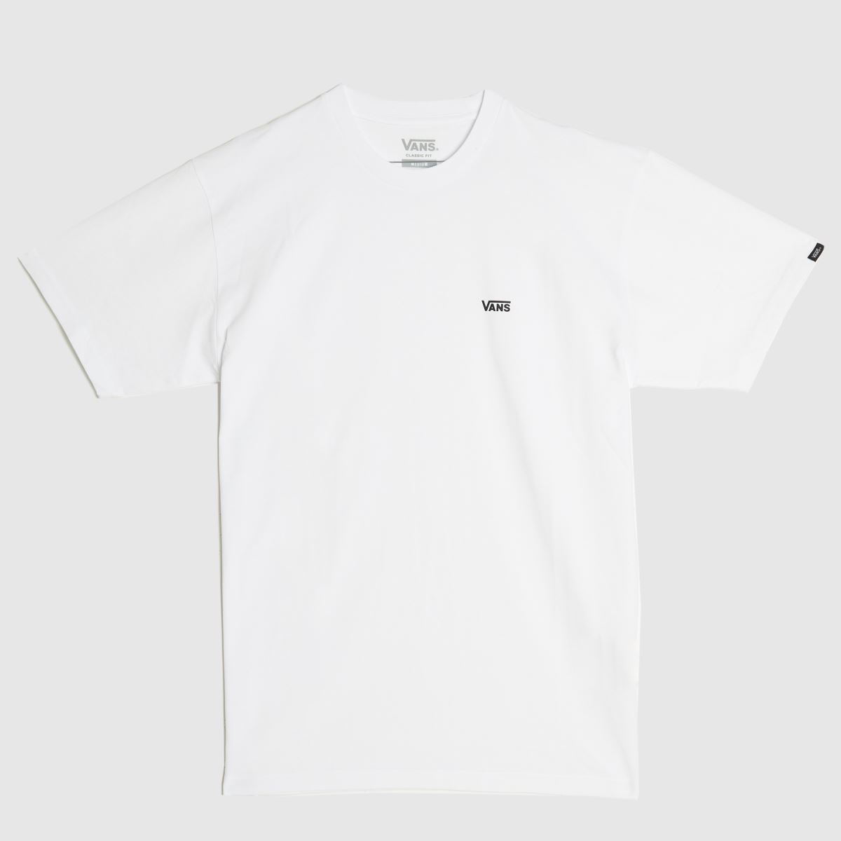 Logotip Vans na levi strani prsi v beli in črni barvi