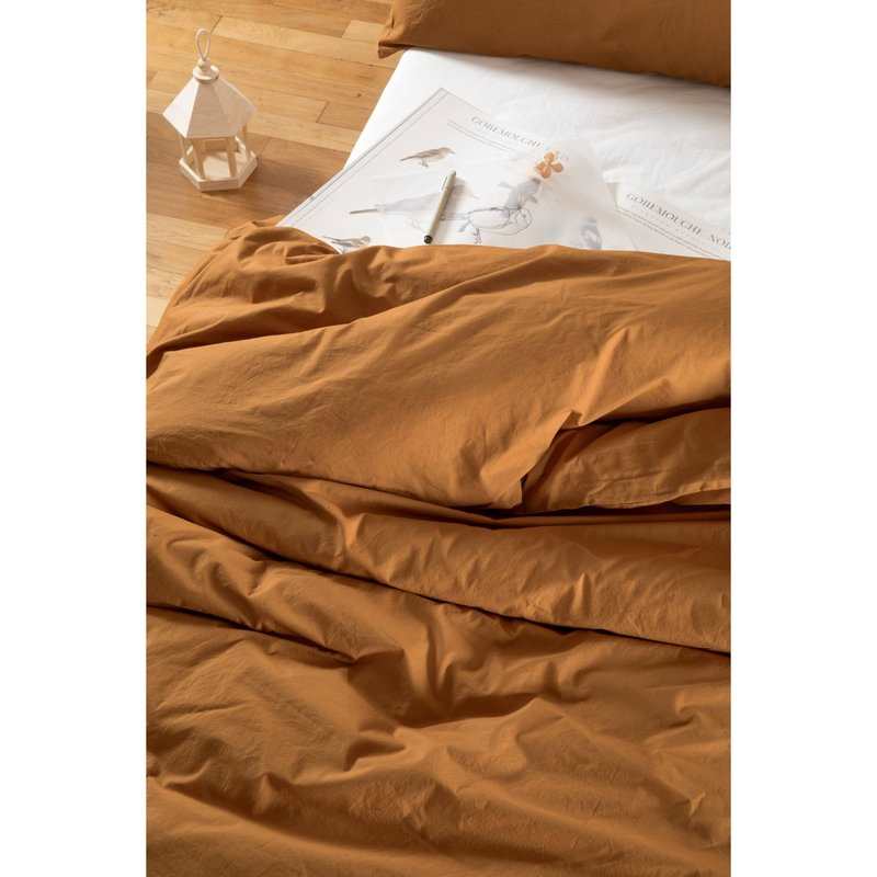 Housse de couette en Percale de Coton Bio lavé pour lit 1 personne