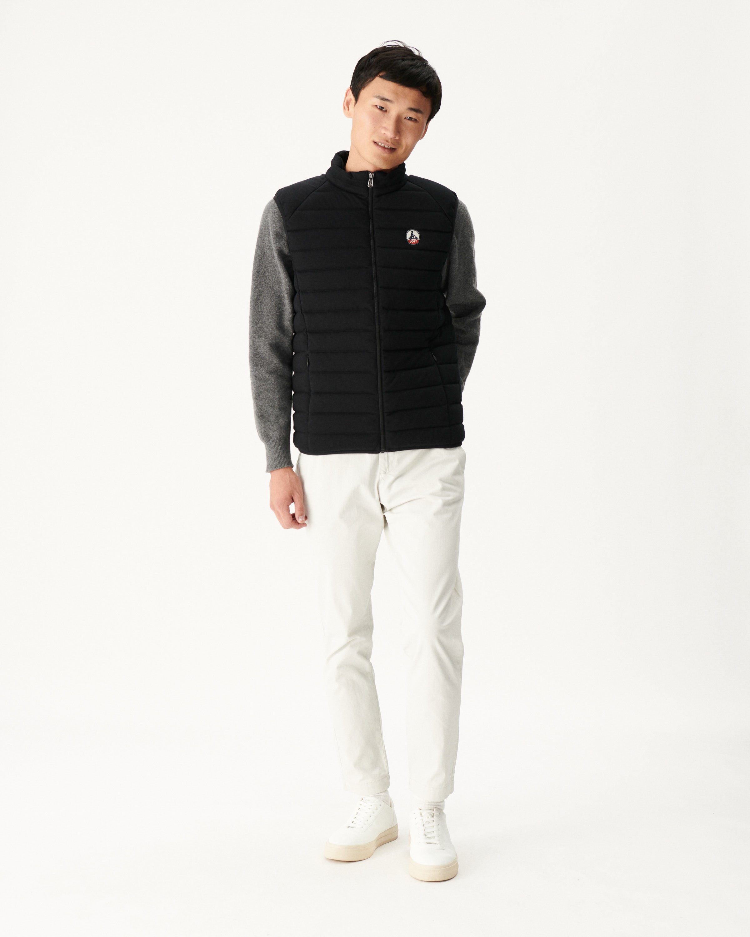 Doudoune sans manches jersey Noir Tom