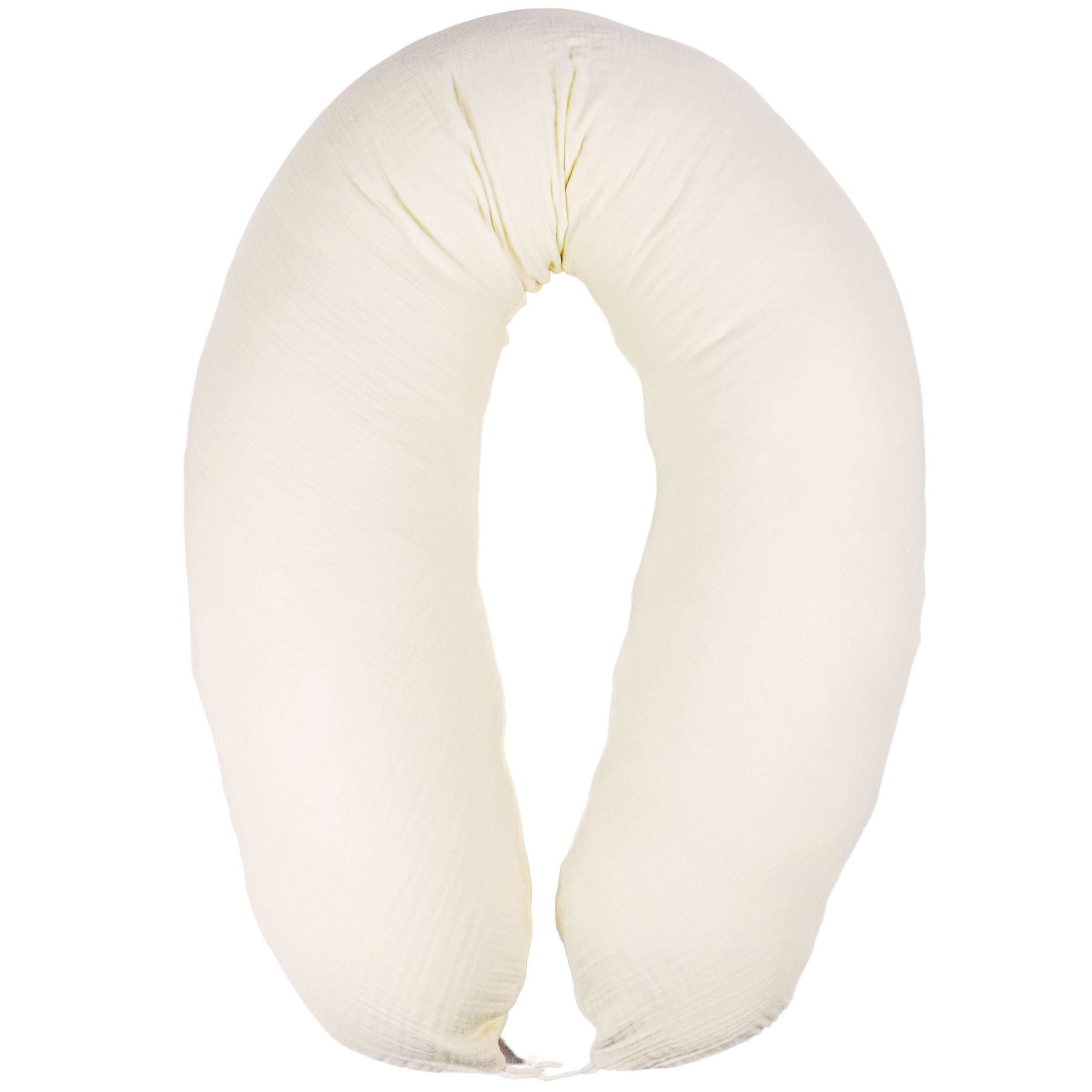 SEI Design Stillkissen Seitenschläferkissen XXL Babynest - Baby Erstausstattung Neugeborene, Schwangerschaftskissen mit Bezug, Bezug 100% Baumwolle
