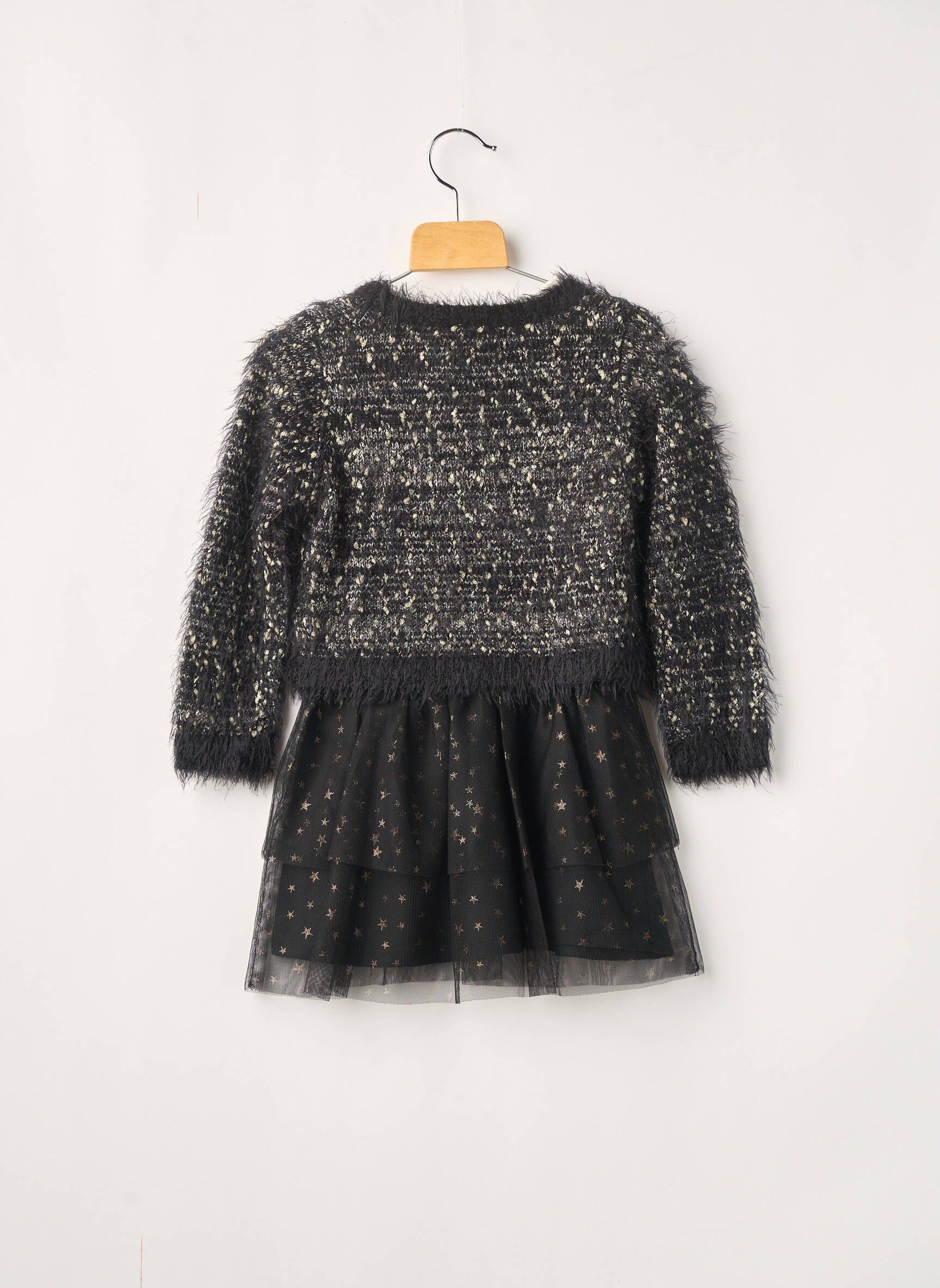3 Pommes Ensembles Robe Fille couleur noir