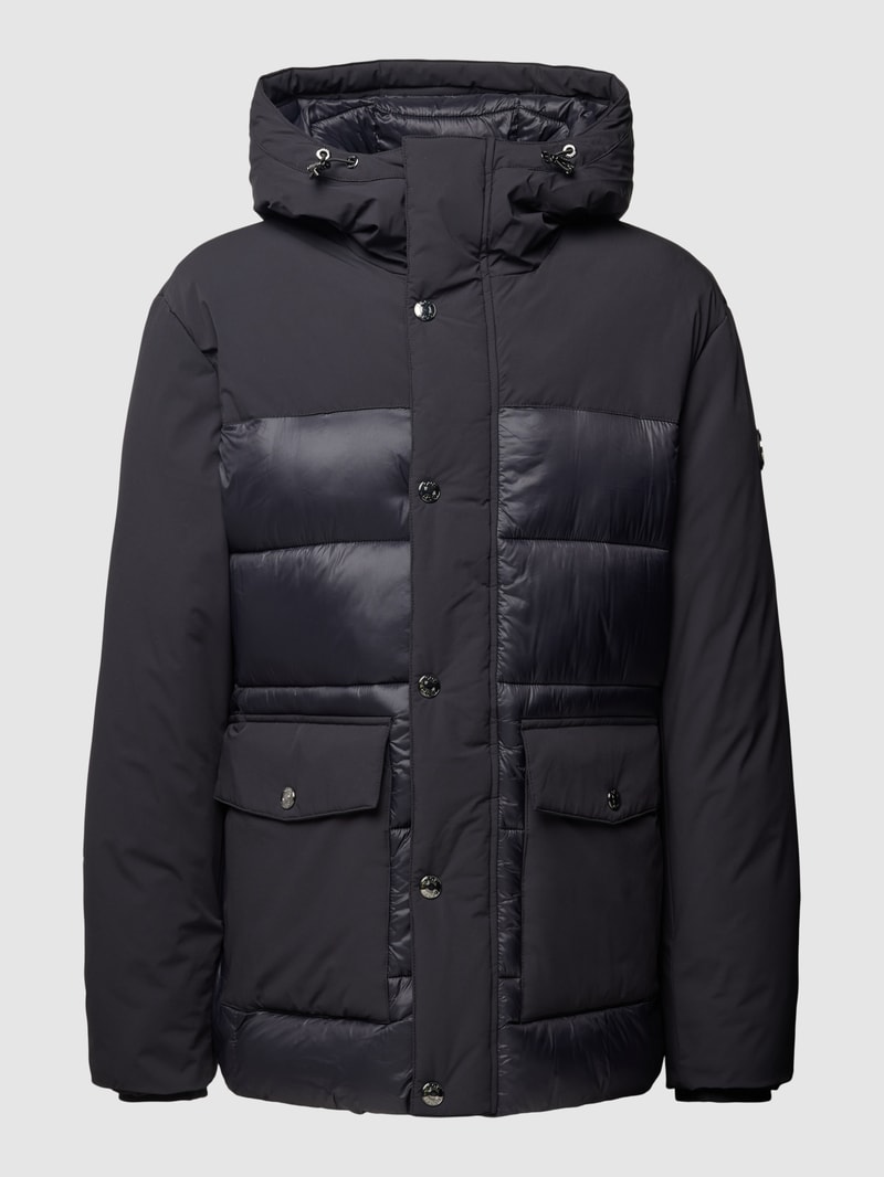 Steppjacke mit aufgesetzten Pattentaschen Modell 'Havor' in schwarz