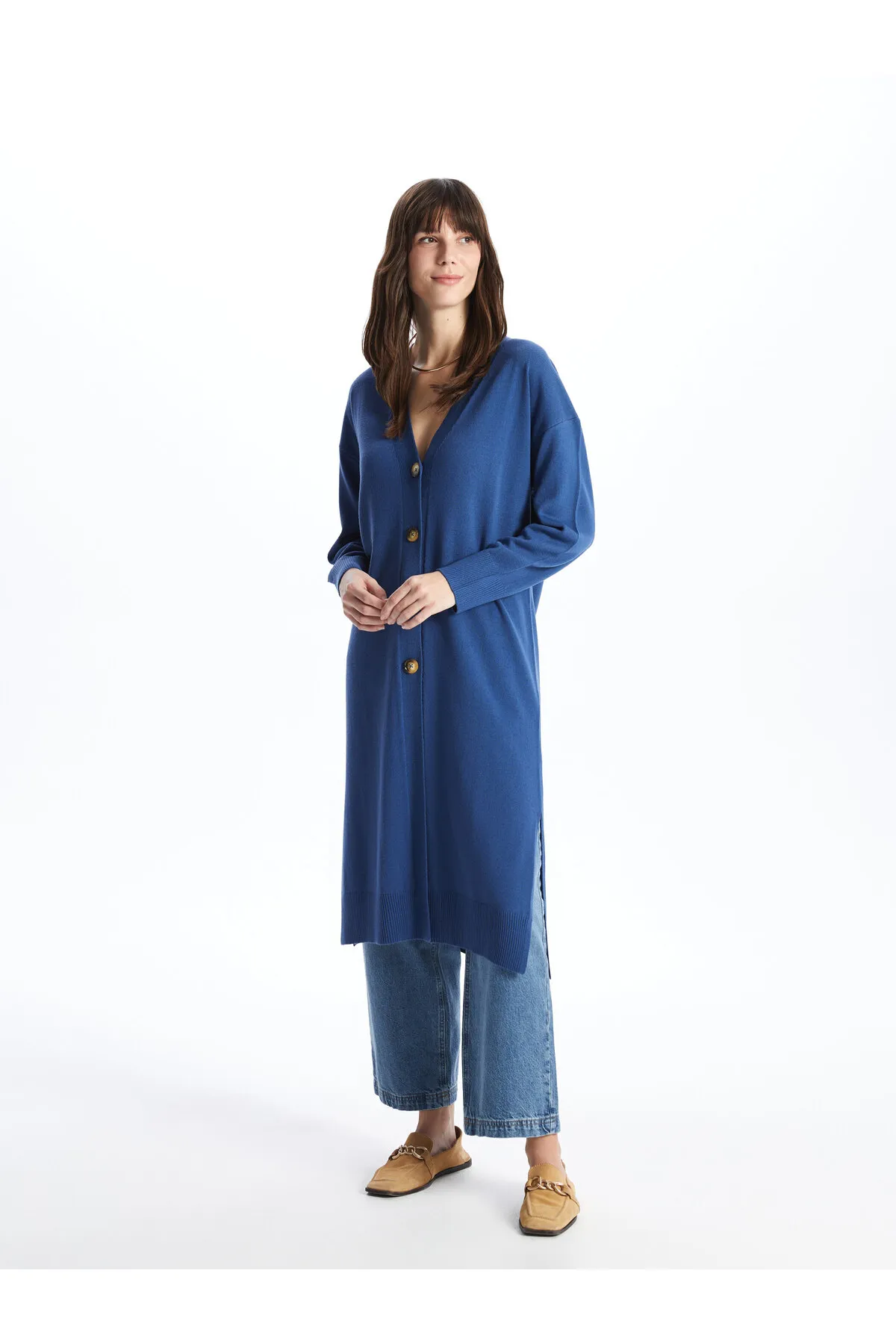 LC Waikiki  Strickjacke - Dunkelblau - Regular Fit
