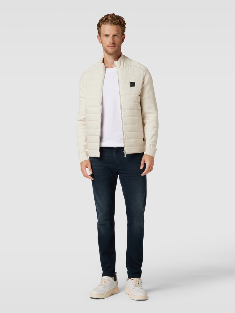 Strickjacke mit Zweiwege-Reißverschluss Modell 'Medesimo' in offwhite