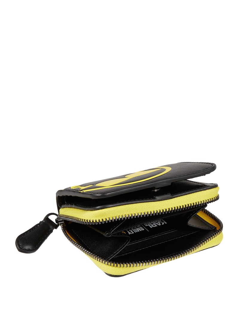 KARL LAGERFELD x SMILEY® Portemonnaie mit Logo in schwarz