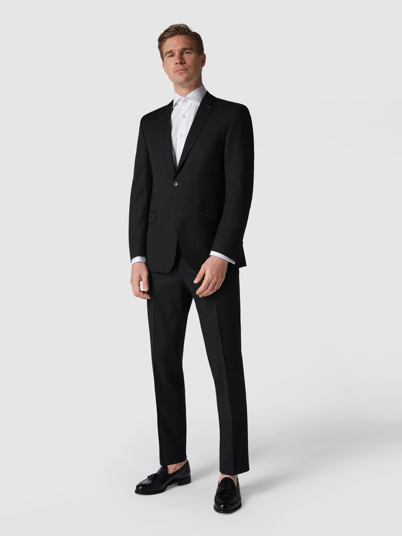 Modern Fit 2-Knopf-Sakko aus Schurwolle in schwarz