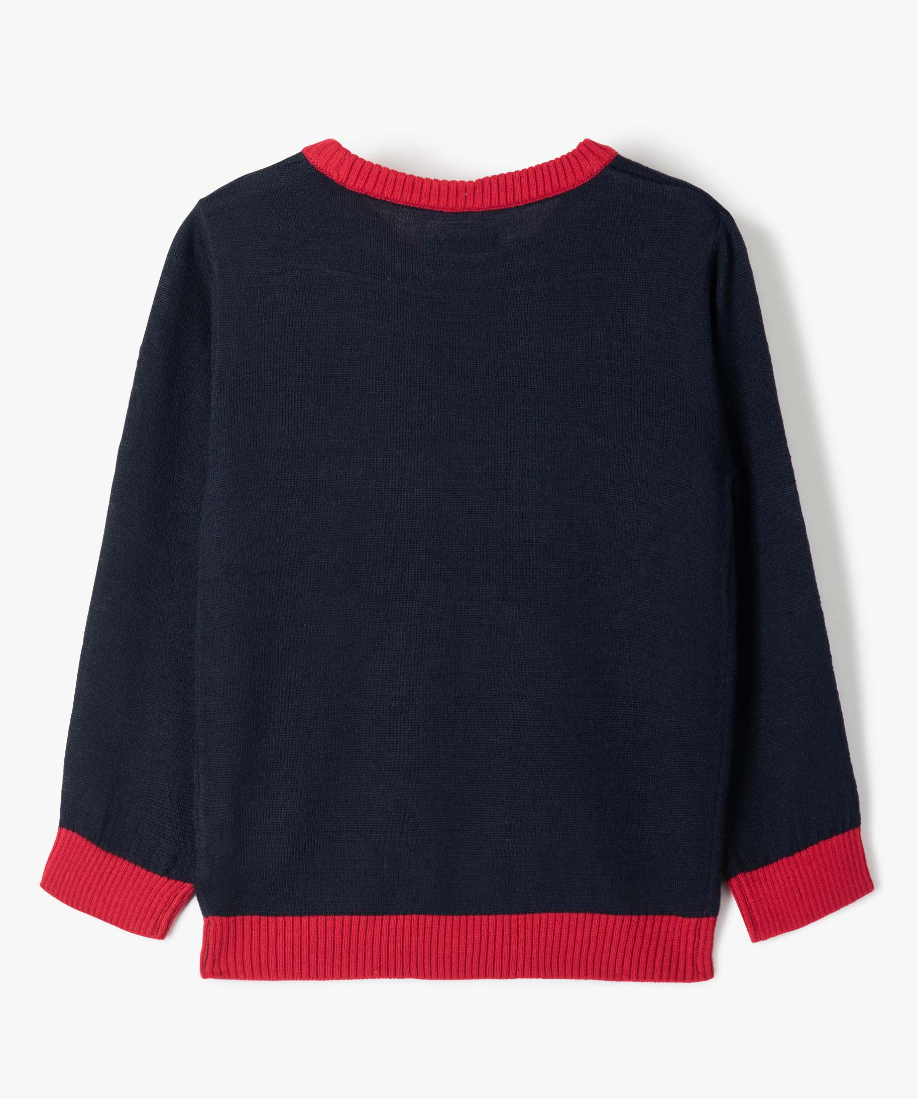 Pull Garçon spécial Nol motif pingouin marine | GEMO