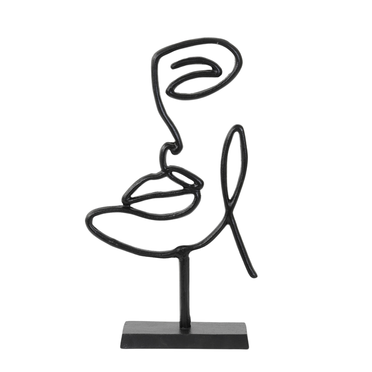 Trendhopper Dekoration Face Schwarz 8 cm