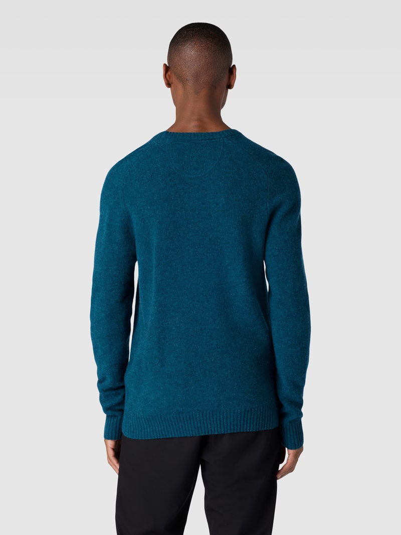 Strickpullover aus Lammwolle Modell 'TANGUY' in lagune meliert