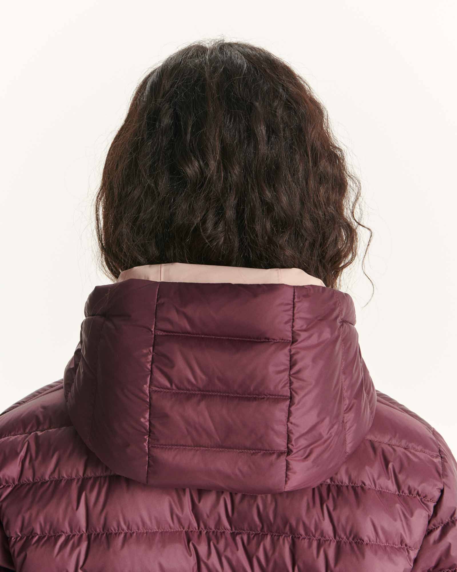 Doudoune réversible Rose pale/Aubergine Vienne