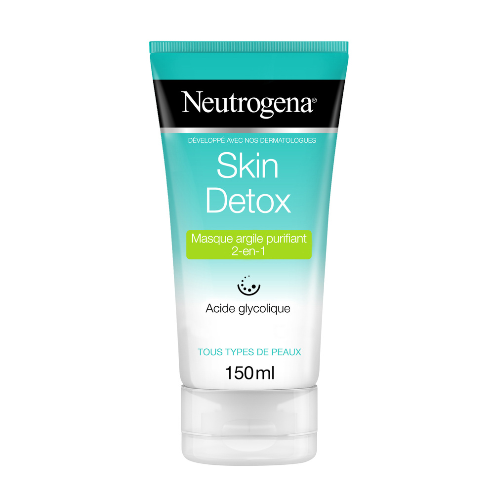 neutrogena Neutrogena Neutrogena Skin Detox MasqueArgile Purifiant 2-en-1 Tube 150 ml masque