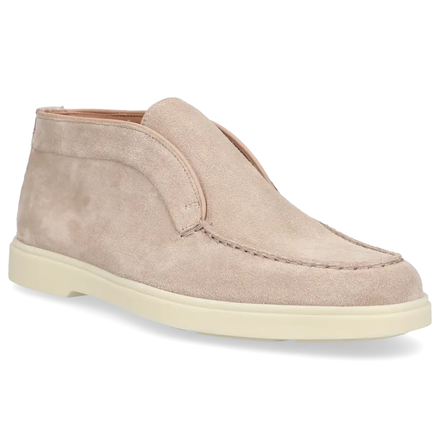 Santoni - Stiefeletten DESERT BOOT Veloursleder - beige