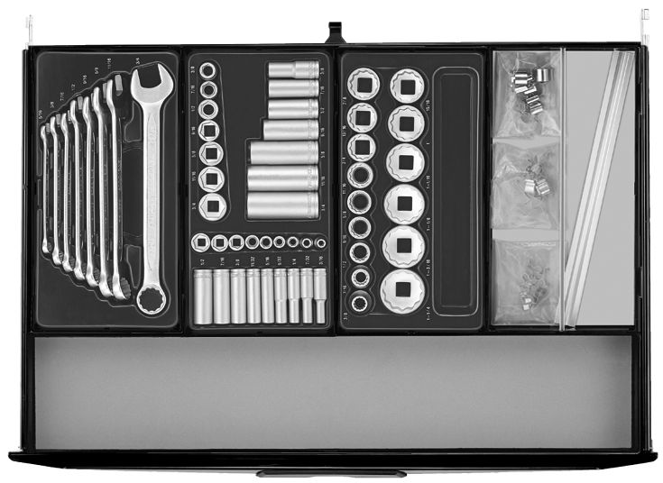 Teng Tools 122390125 MEGA MASTER set alata TCMM1011NBK kolica za alat 1226 dijelova 'Crno izdanje'
