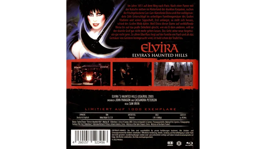 ELVIRA 2 – Elvira's Haunted Hills - Cover A (Blu-ray) Limited Edition - Uncut