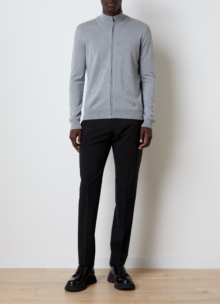 Corneliani Fine-knit cardigan of virgin wool