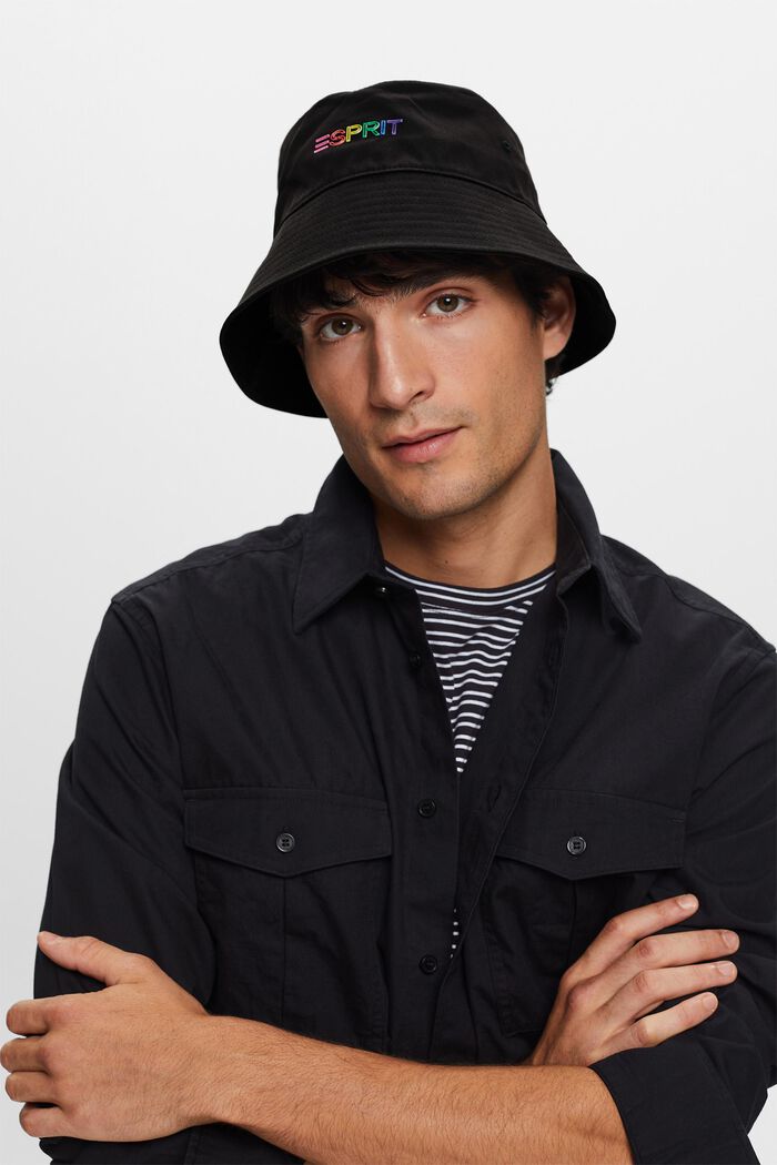 Bucket Hat aus Twill mit Applikation