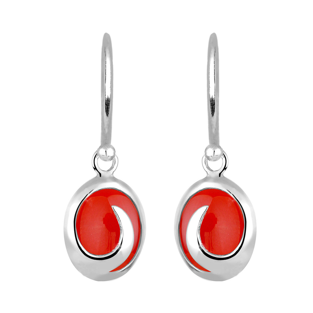 Elli Elli Boucles d'Oreilles Astro Cornaline  Femme  (925/1000) Argent Boucles d'oreilles