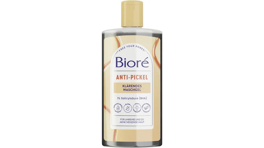BIORÉ Anti-Pickel Waschgel - mit Aktivkohle 200 ml