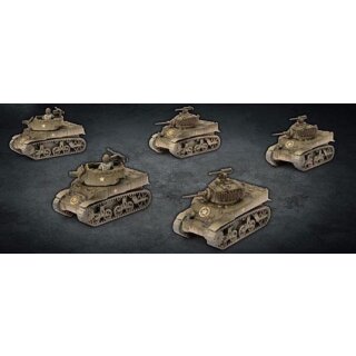 M5 Stuart Light Tank Platoon (x5 Plastic)
