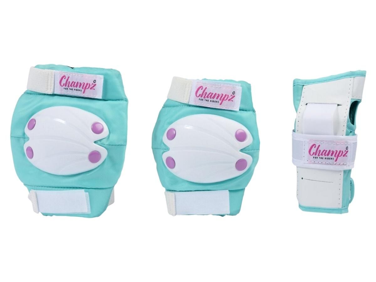 Champz Türkis/Weiß Kinder Skate Schutzset