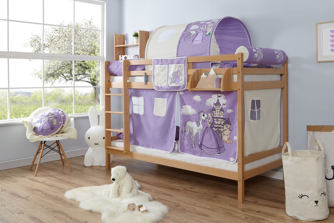 Ticaa Etagenbett Rene Buche Horse-Lila,A2