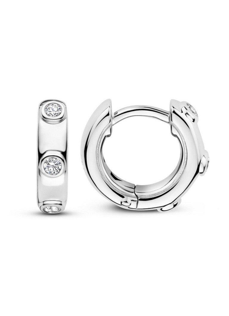 TI SENTO - Milano Silver hoop earrings with zirconia 7953ZI_H