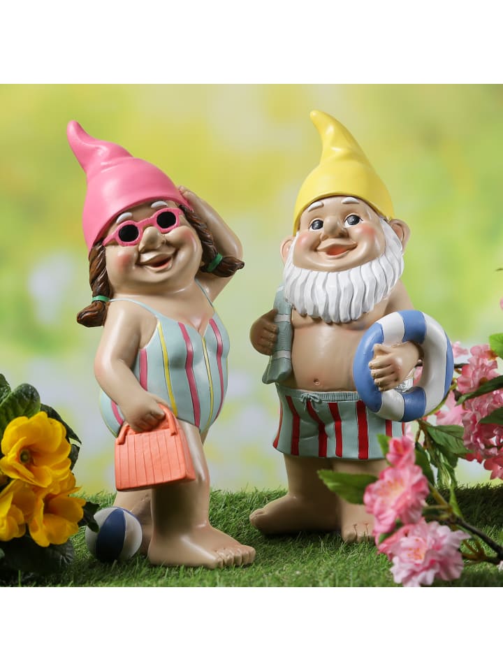 MARELIDA Gartnzwerg BERT im Badeanzug Gartenfigur H: 30cm in bunt günstig kaufen onesize