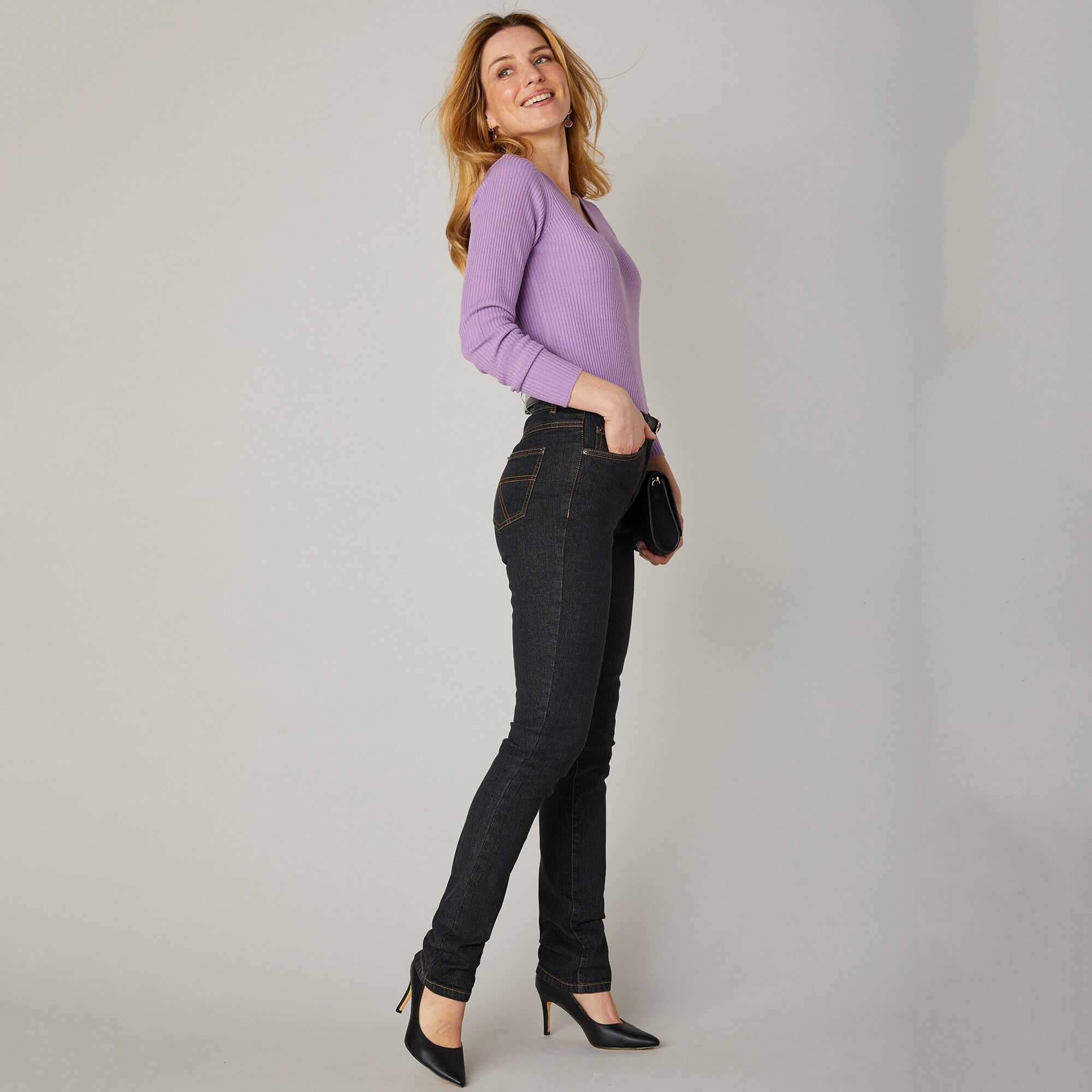 Jean coupe droite stretch