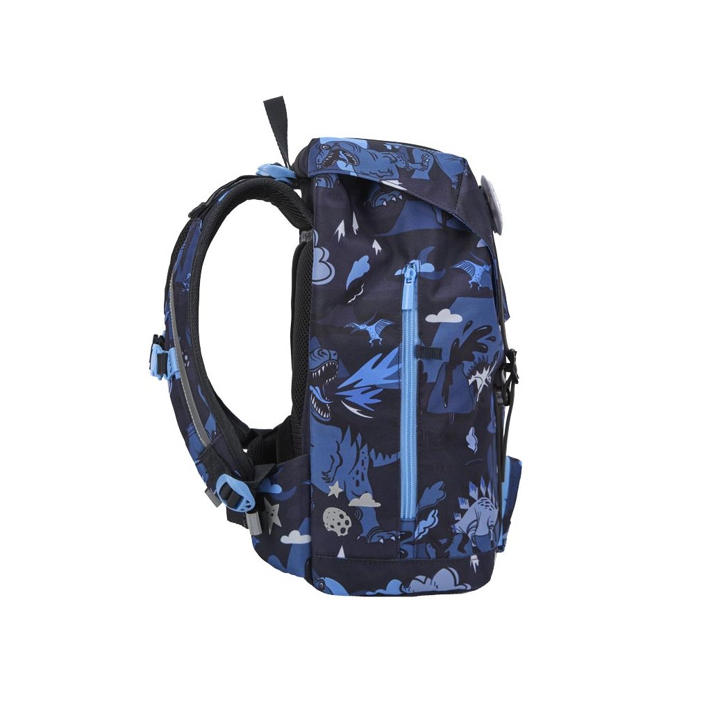 Frii of Norway Ergonomischer Schulrucksack 22L Dinosaur Dark Blue
