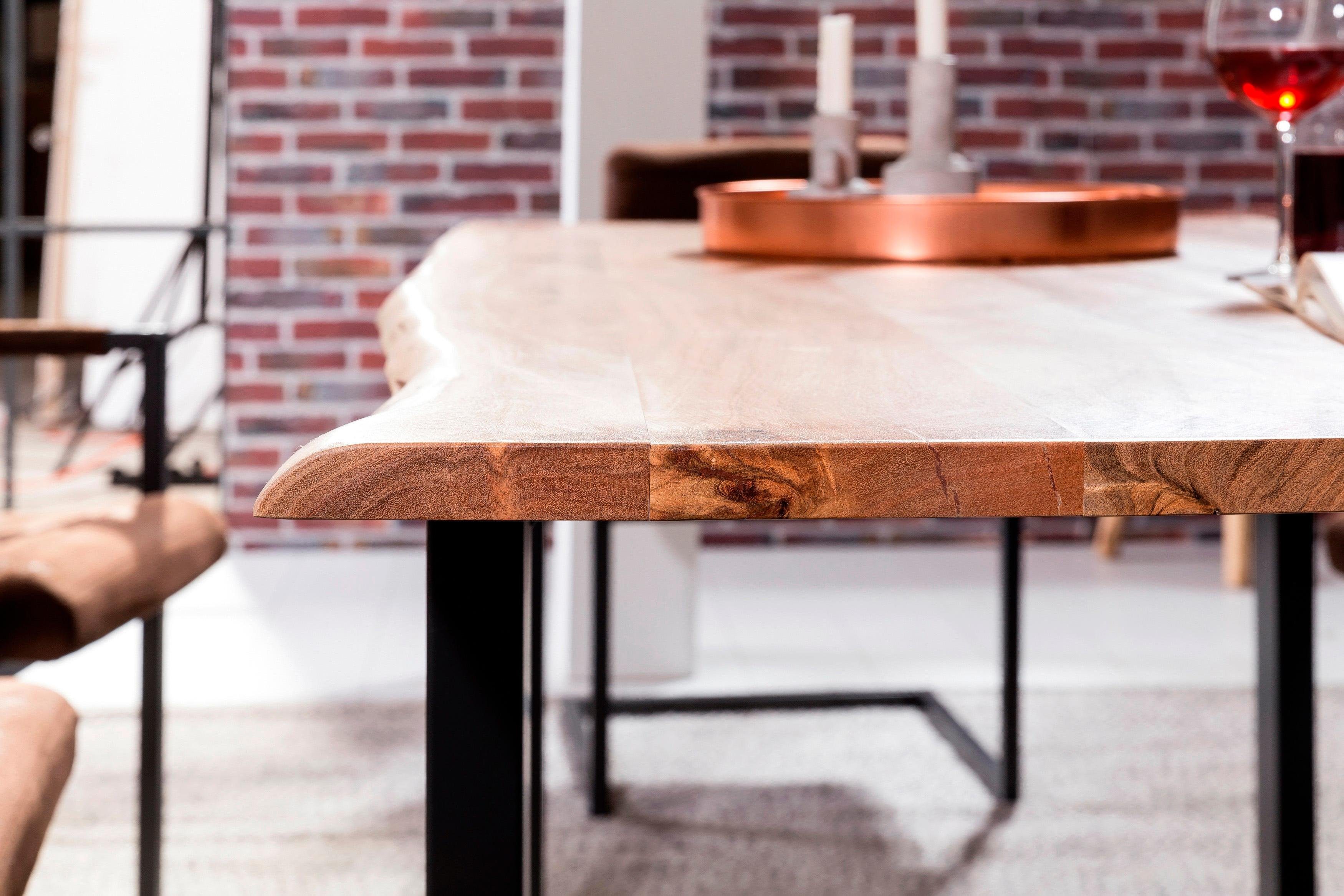 SIT Esstisch Tops&Tables, mit Tischplatte aus Akazie mit Baumkante wie gewachsen