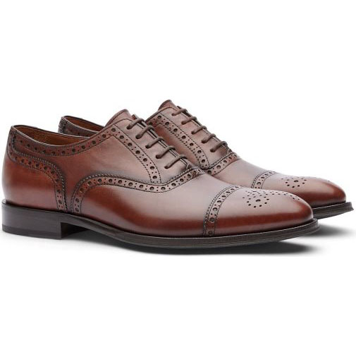 Lottusse Oxford Aus Kalbsveloursleder In Mokka