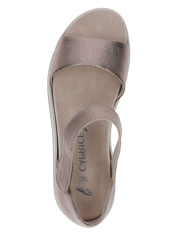 Caprice Leder-Sandalen in Hellbraun günstig kaufen
