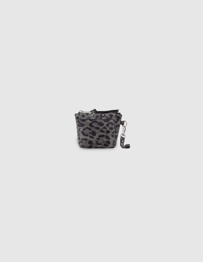 Mini trousse 1440 Toy gris motif léopard Femme