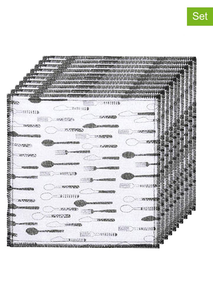 Joybos 10er-Set: Spültücher in Schwarz/ Weiß - (L)30 x (B)30 cm günstig kaufen onesize