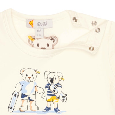 T-Shirt kurzarm, weiß für Jungs
