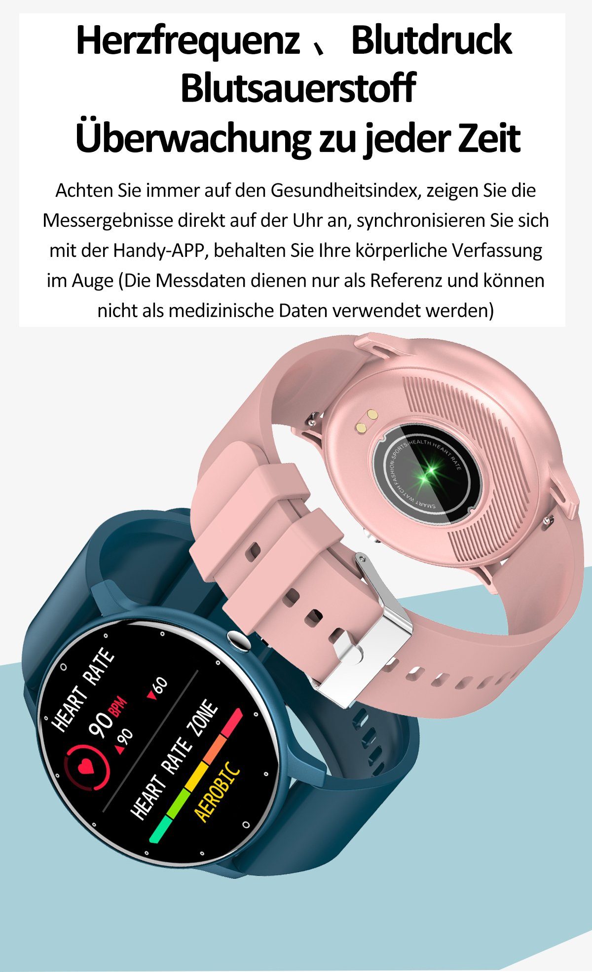 Bothergu Smartwatch, 1.3 touchscreen smart band männer frauen pulsmesser