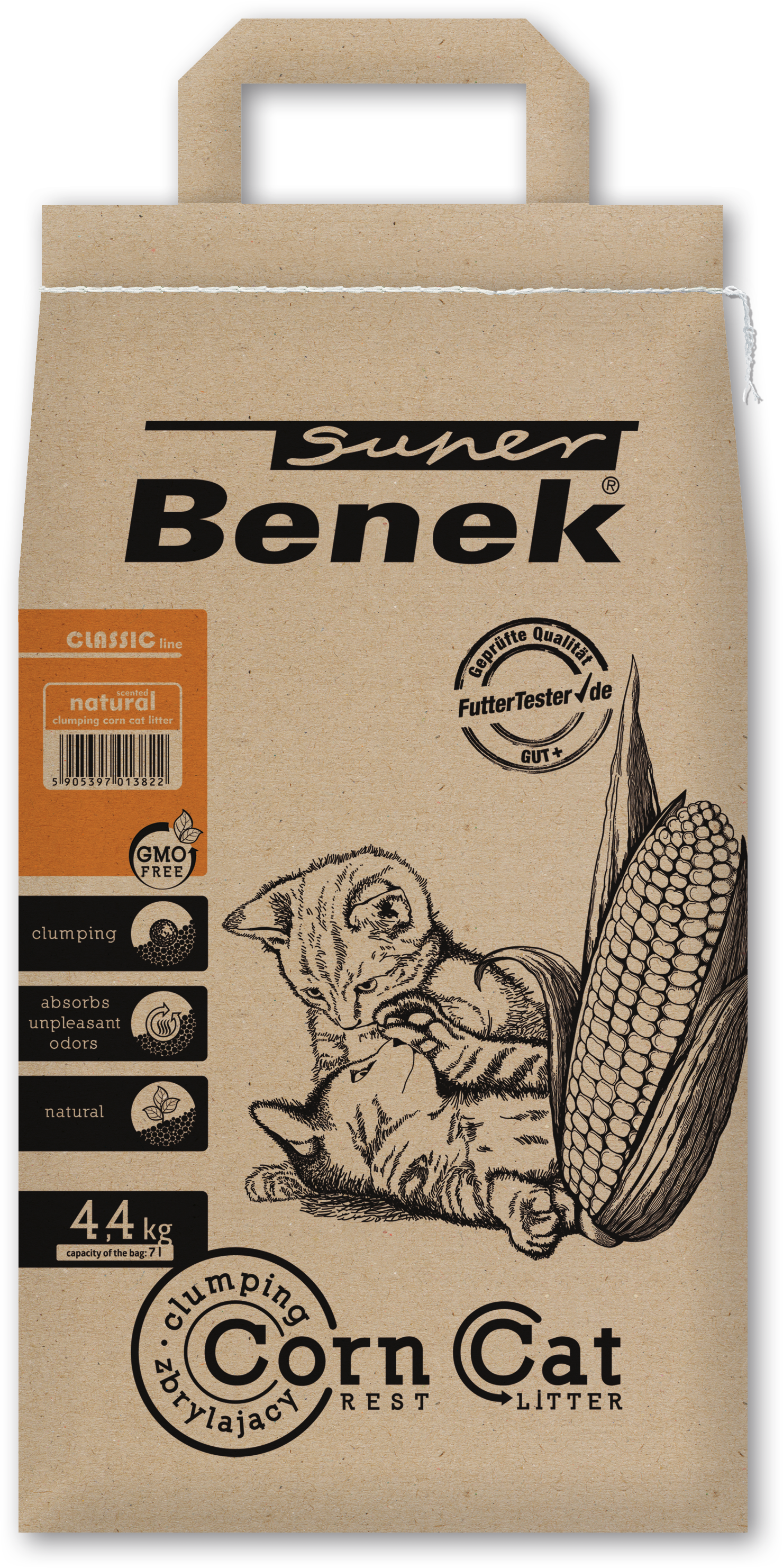 Benek Katzenstreu Benek Super Corn Cat 7L